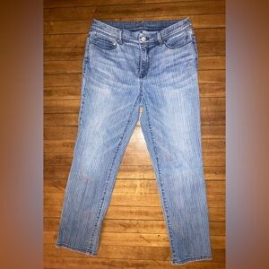 Chico’s Striped Women's Cropped Jeans